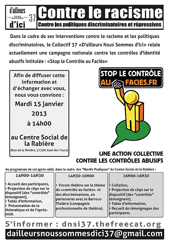 Intervention DNSI37 du 15-01-13 à 14h au social de La Rabière (Joué-les-Tours)