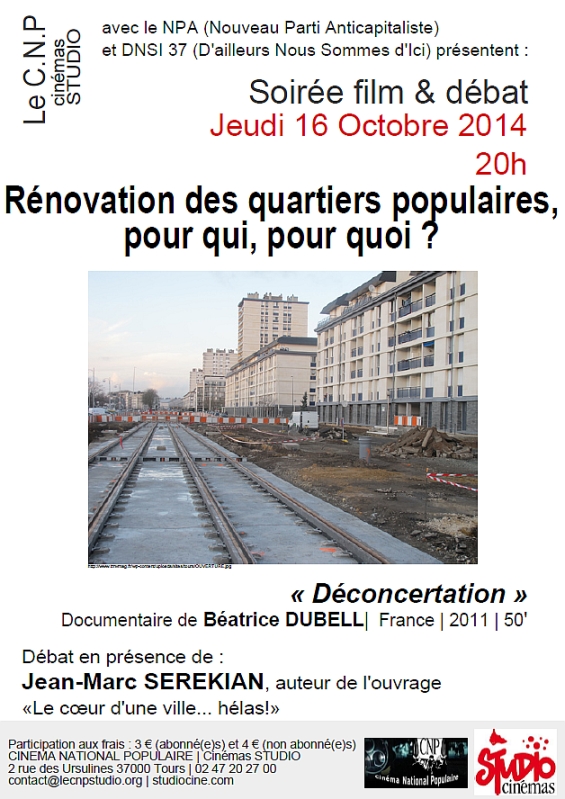 Affiche soirée CNP Rénovation Urbaine 16-10-14