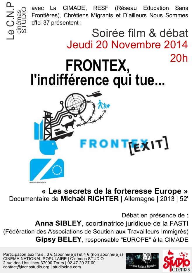 Affiche soirée CNP Frontex 201114