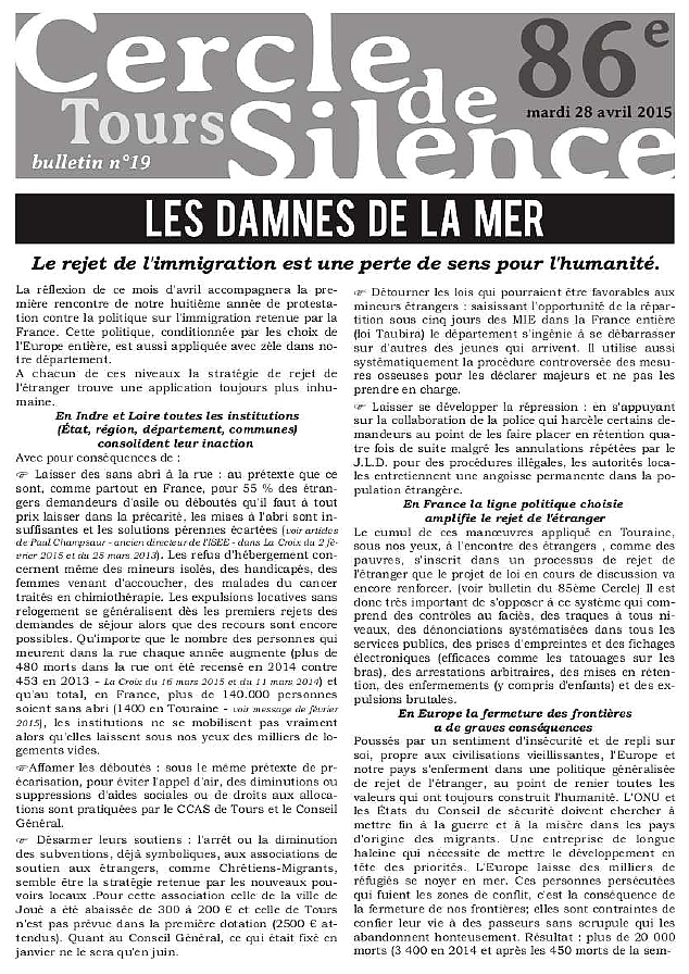 Bulletin CDS Les Damnés de la Mer p1